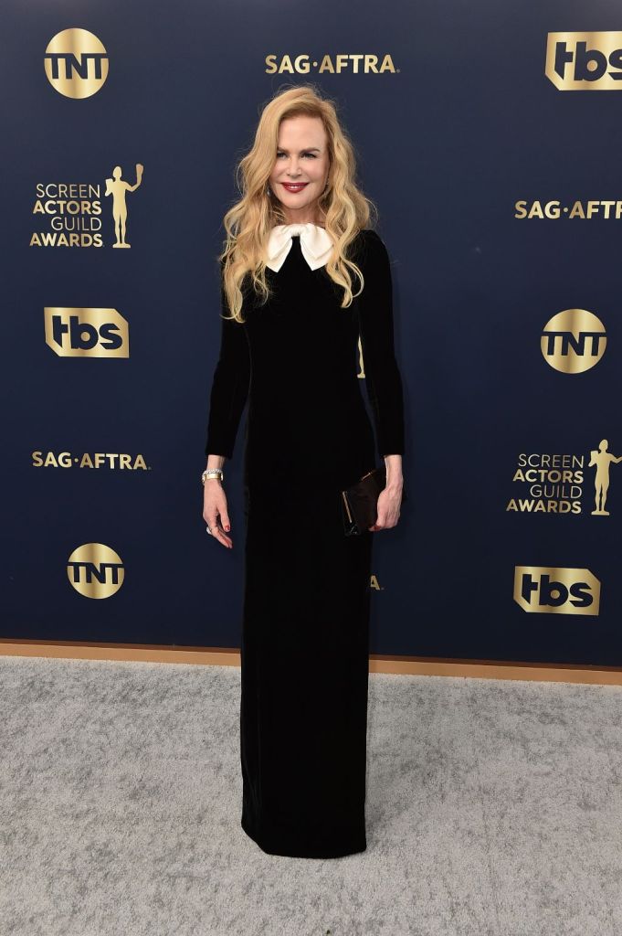 Nicole Kidman arrive à la 28e cérémonie annuelle des Screen Actors Guild Awards au Barker Hangar le dimanche 27 février 2022 à Santa Monica, en Californie. 
