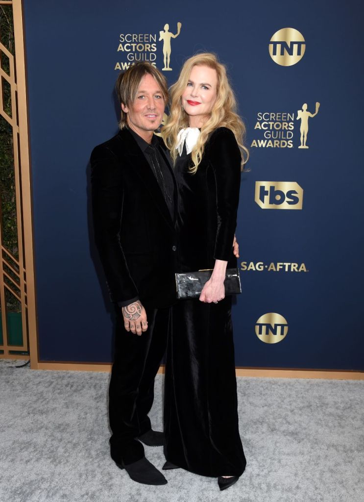Nicole Kidman et son mari, Keith Urban, lors de la 28e cérémonie des Screen Actors Guild Awards qui s'est tenue au Barker Hangar le 27 février 2022 à Santa Monica, en Californie.