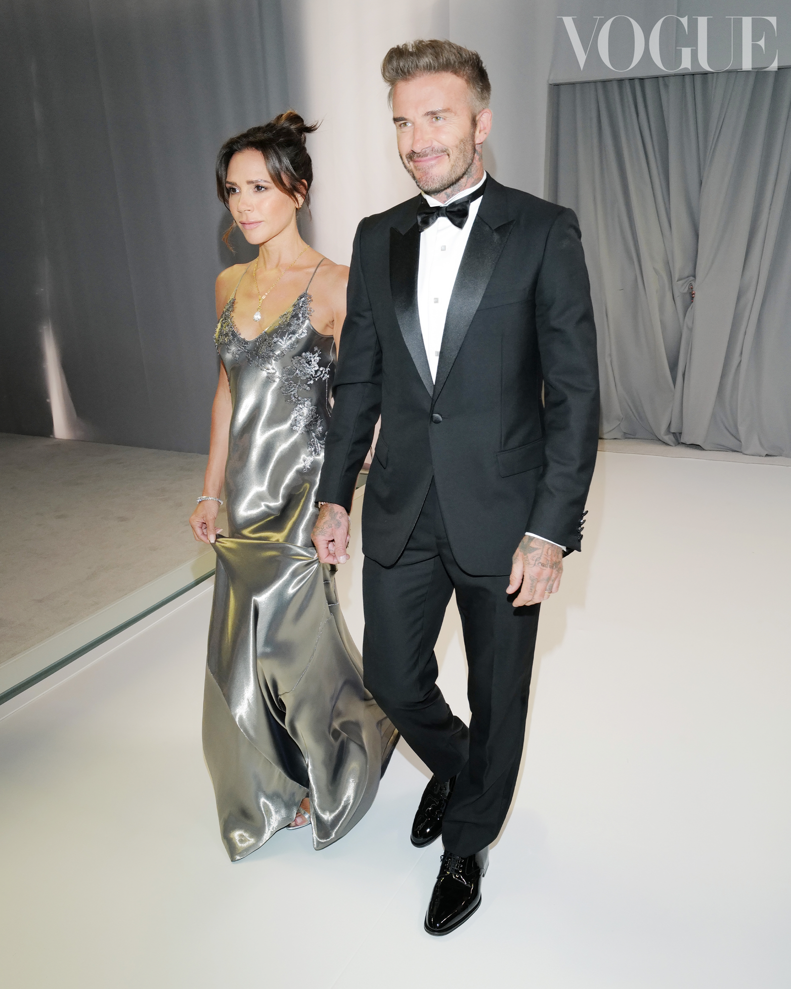 L'image peut contenir Victoria Beckham Personne humaine Vêtements Habillement David Beckham et mode