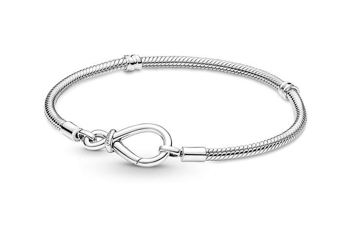 Bracelet à chaîne serpentine à nœud infini Pandora Moments
